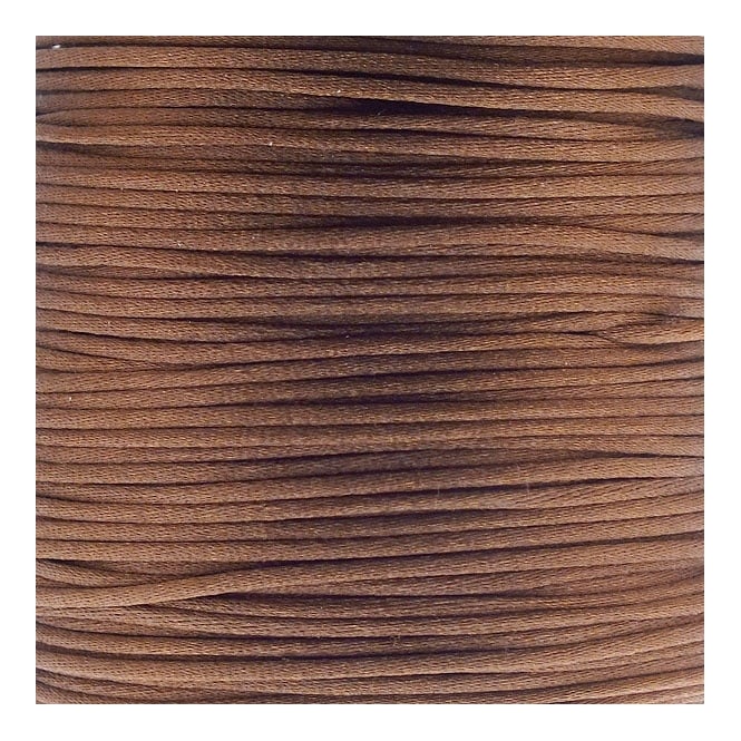1mm Rattail Satin Cord - Dark Brown - 5m