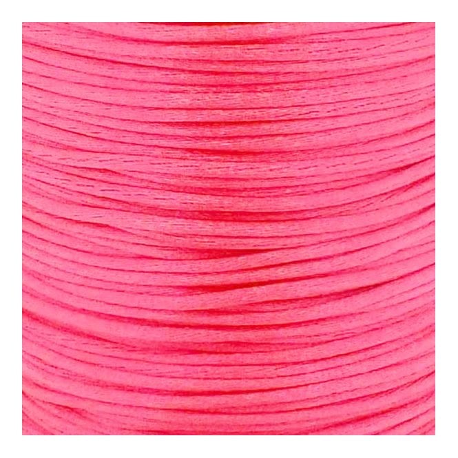 1mm Rattail Satin Cord - Neon Pink - 5m