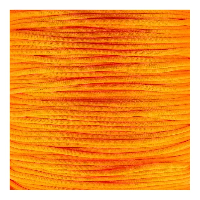 1mm Rattail Satin Cord - Orange - 5m