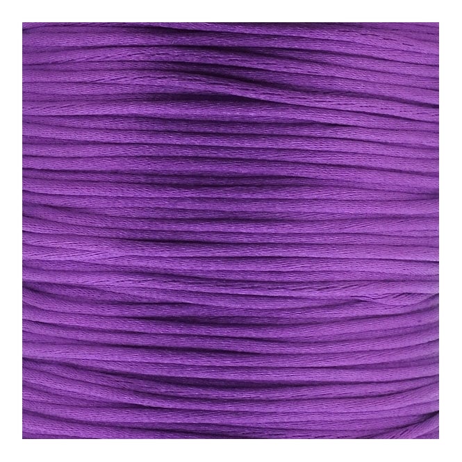 1mm Rattail Satin Cord - Purple - 5m
