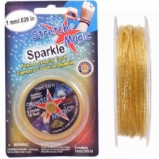 1mm Stretch Magic Elastic Beading Cord - Gold Glitter - 5 metres