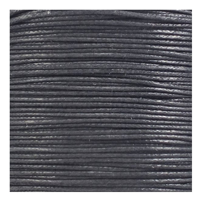 1mm Waxed Cotton Cord - Black - 5m