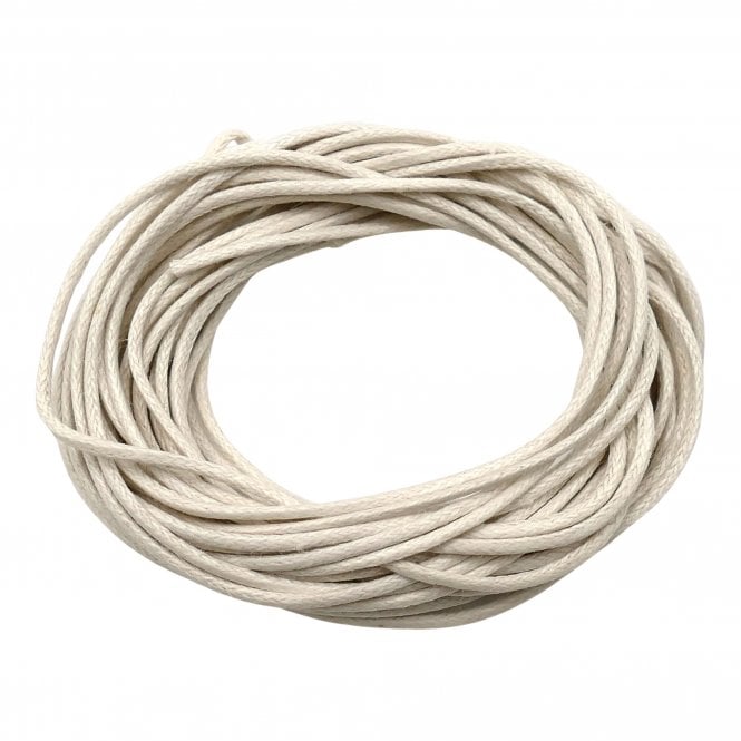 1mm Waxed Cotton Cord - Bone - 10m