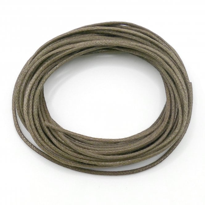 1mm Waxed Cotton Cord - Khaki - 10m