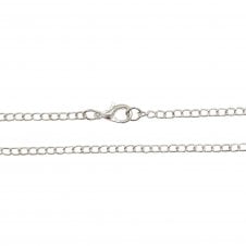 20" Curb Chain Necklace - Silver Plated - 1pk