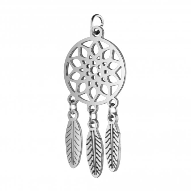 201 Stainless Steel Dreamcatcher Pendant 46x20mm - 1pc