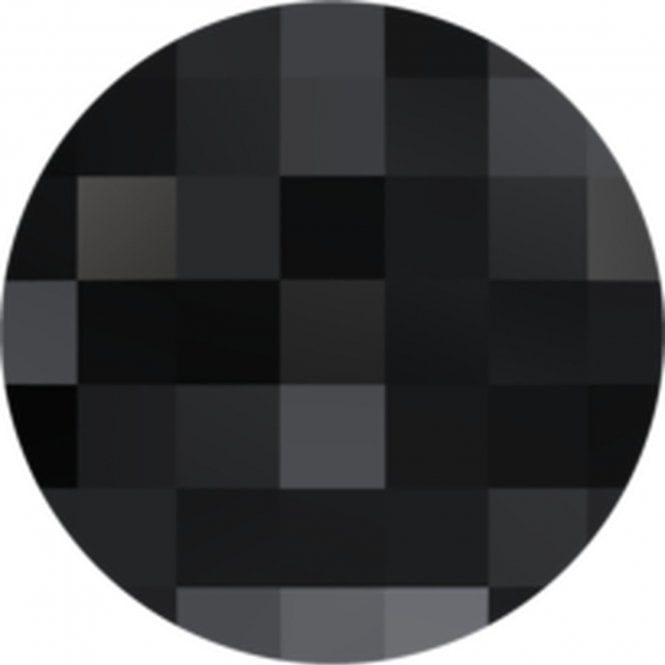 2035  Hotfix Chessboard Flat Back - Jet - 10mm - 1pc