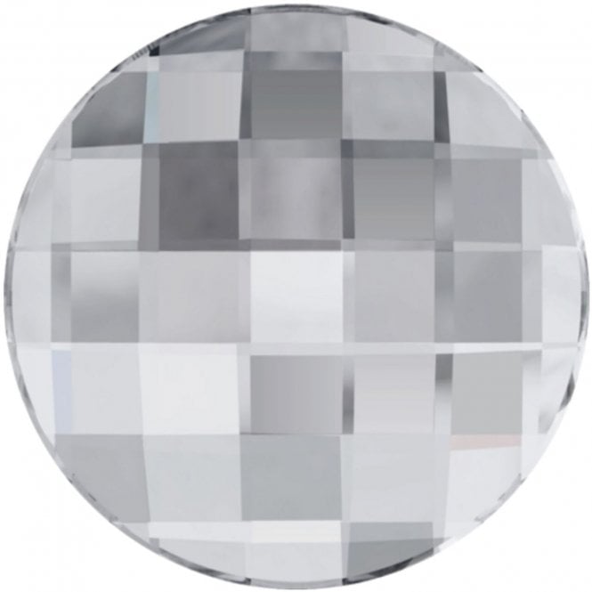 2035  Unfoiled Chessboard Flat Back - Crystal - 20mm - 1pc