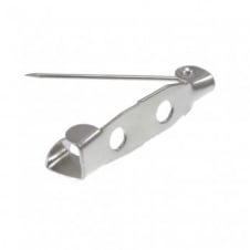 20mm Brooch Bar Findings Silver Colour - Push Clip - 20pcs