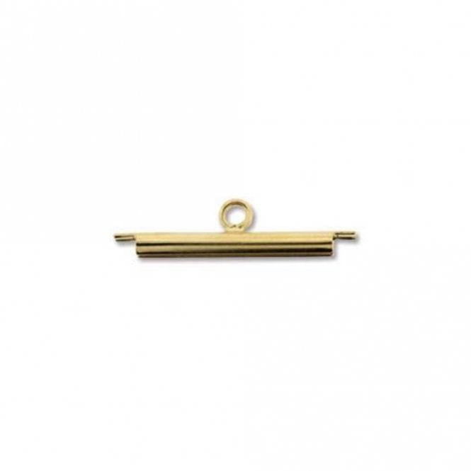 20mm  Slider Tube - Gold Plated - 2pc