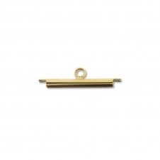 20mm Miyuki Slider Tube - Gold Plated - 2pc