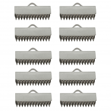 20mm Ribbon Clamps Cord End Crimps - 304 Stainless Steel - 10pcs