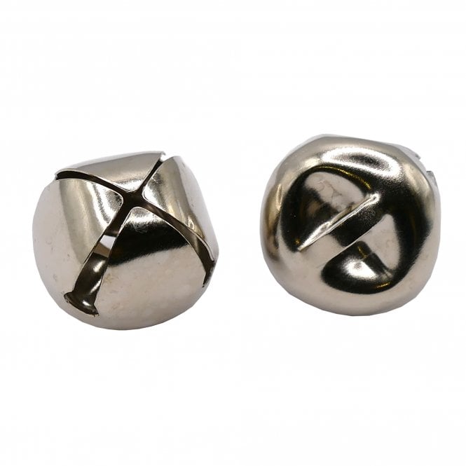20x15mm Metal Jingle Bell - Silver Plated - 5pcs