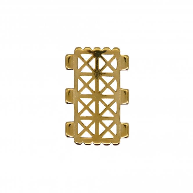 21x31mm Faragas Tila Bead Connector - 24K Gold Plated - 1pcs