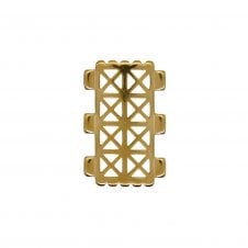 21x31mm Faragas Tila Bead Connector - 24K Gold Plated - 1pcs