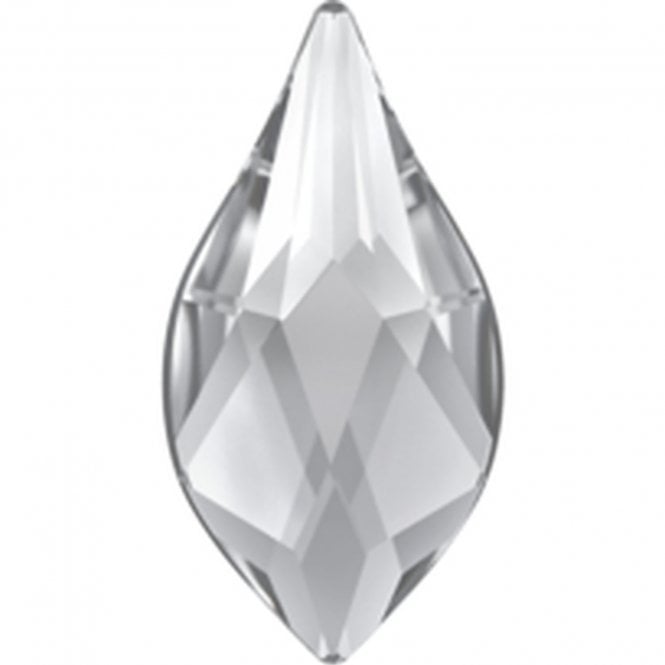 2205  Unfoiled Flame Flat Back - Crystal - 10mm - 1pc