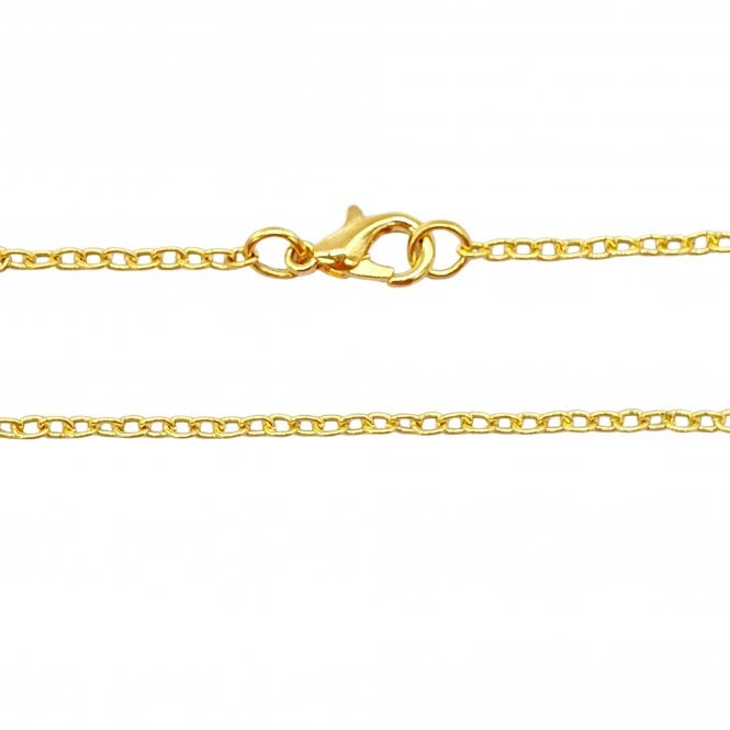 24 Inch Trace Chain Necklace - Gold Plated - 1pk