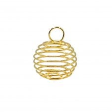25x19mm Spiral Pendant Findings - Gold Plated - 2pcs