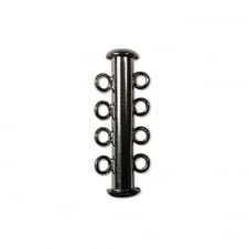 26mm Multi-Strand Clasp (4 Loops) - Black Plated - 1pc