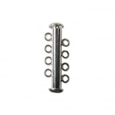 26mm Multi-Strand Clasp (4 Loops) - Silver Plated - 1pc