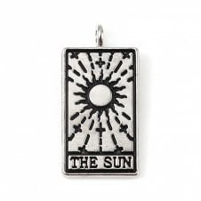 26x13mm Silver Tone - Tarot Pendant - The Sun - 1pc