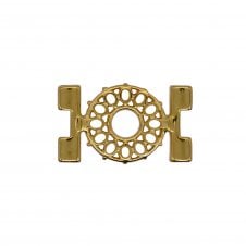 26x15mm Detis Tila Bead Connector - 24K Gold Plated - 1pcs