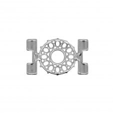 26x15mm Detis Tila Bead Connector - Antique Silver Plated - 1pcs