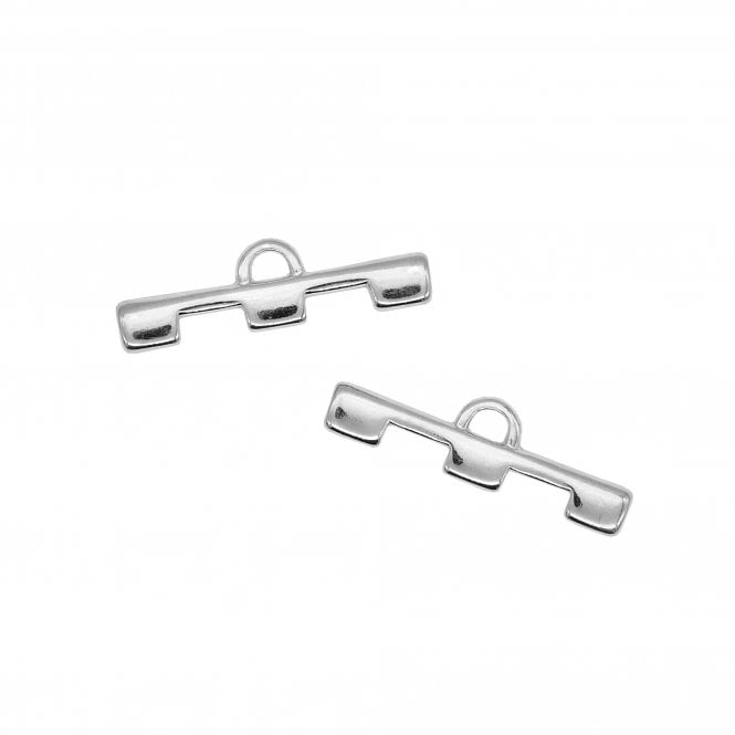 26x8mm Soros 3-Tila Bead Ending - Antique Silver Plated - 2pcs