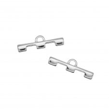 26x8mm Soros 3-Tila Bead Ending - Antique Silver Plated - 2pcs