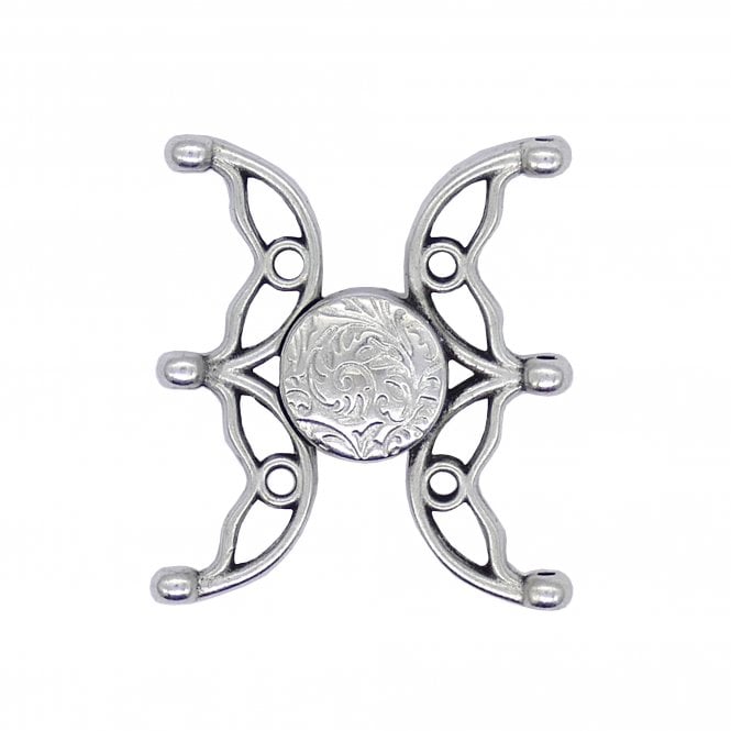 28x24mm Volakas Magnetic Clasp (for 8/0 Seed Beads) - Antique Silver Plated - 1pcs