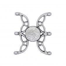 28x24mm Volakas Magnetic Clasp (for 8/0 Seed Beads) - Antique Silver Plated - 1pcs
