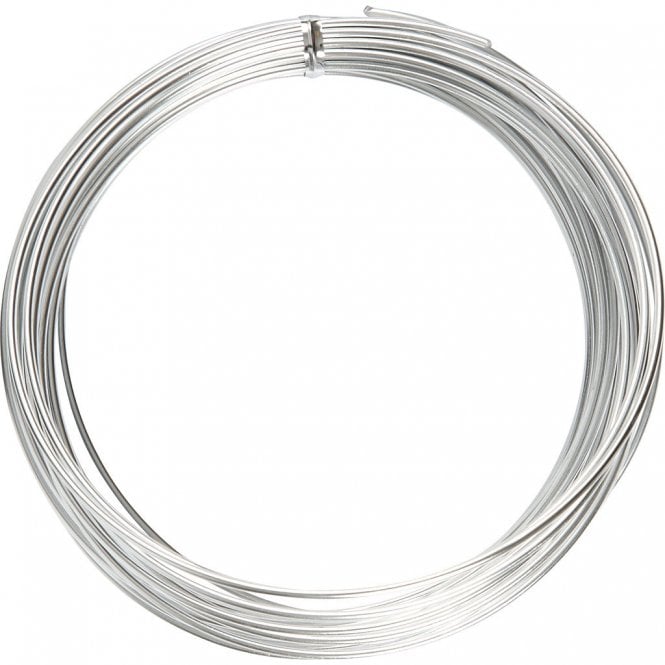 2mm (12 gauge) Aluminium  Wire - Silver - 5m
