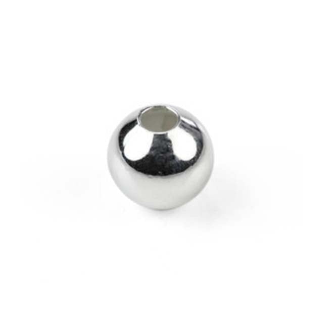 2mm Plain Metal Spacer Beads - Silver Plated - 1000pcs