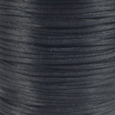 2mm Rattail Satin Cord - Black - 5m