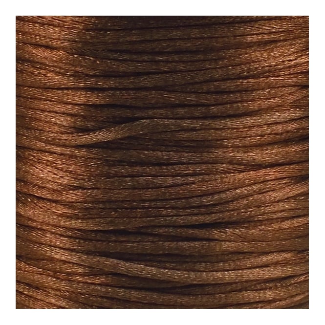 2mm Rattail Satin Cord - Brown - 5m