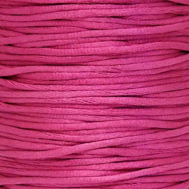2mm Rattail Satin Cord - Fuchsia - 5m