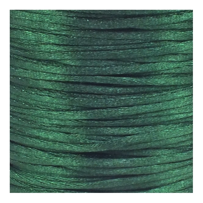 2mm Rattail Satin Cord - Hunter Green - 5m