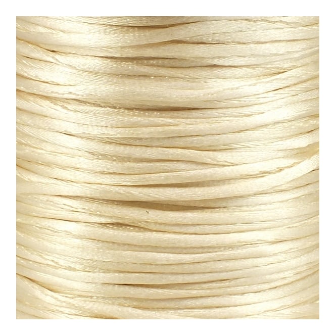 2mm Rattail Satin Cord - Ivory - 5m