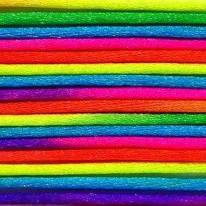 2mm Rattail Satin Cord - Rainbow - 5m