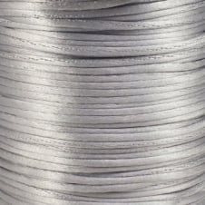 2mm Rattail Satin Cord - Silver - 5m
