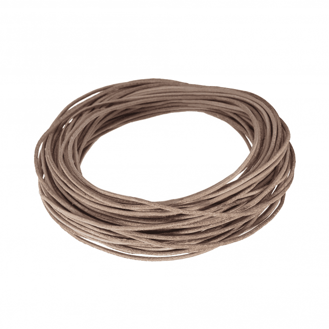 2mm Round Leather Cord - Natural - 5m