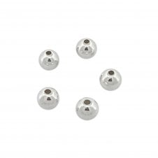2mm Sterling Silver Round Crimp Bead - 10pcs