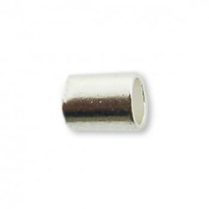 2mm Tube Crimps - Silver Plated - 500pcs