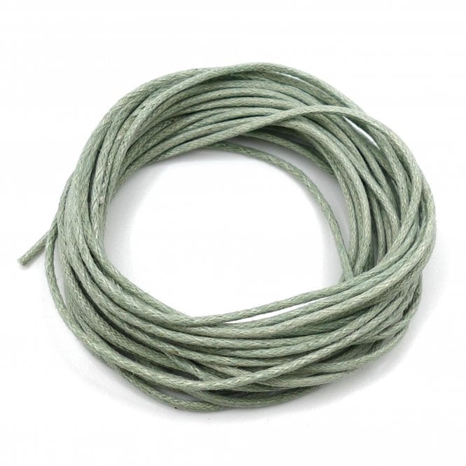 2mm Waxed Cotton Cord - Silver Sage - 5m