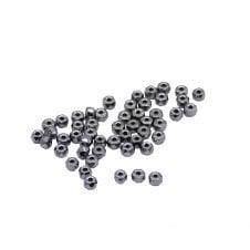 2x3mm Czech Glass Faceted Micro Spacer - Chrome - 50pcs