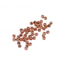 2x3mm Czech Glass Faceted Micro Spacer - Copper Plate - 50pcs