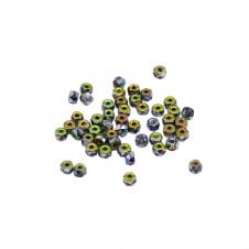 2x3mm Czech Glass Faceted Micro Spacer - Full Vitrail - 50pcs