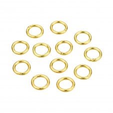 304 Stainless Steel 4mm Closed Jump Rings - Gold Plated - 10pcs