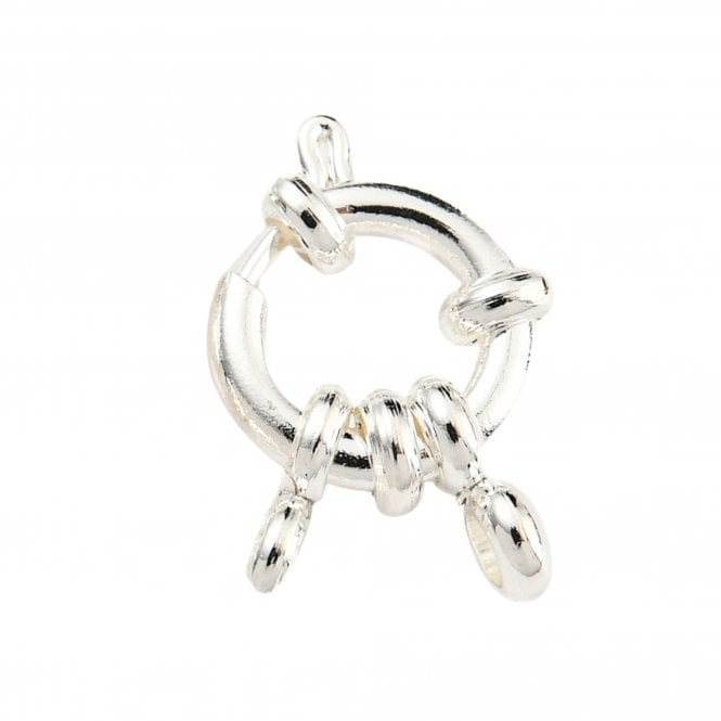 304 Stainless Steel Bolt Ring Clasp 16mm - Silver Plated - 1pc