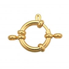 304 Stainless Steel Bolt Ring Clasp 18mm - Gold Plated - 1pc